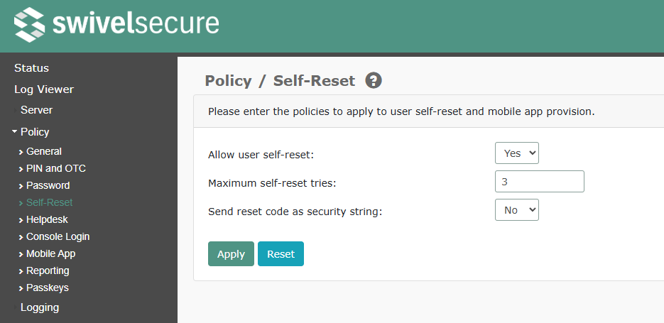 Self-Reset Policy