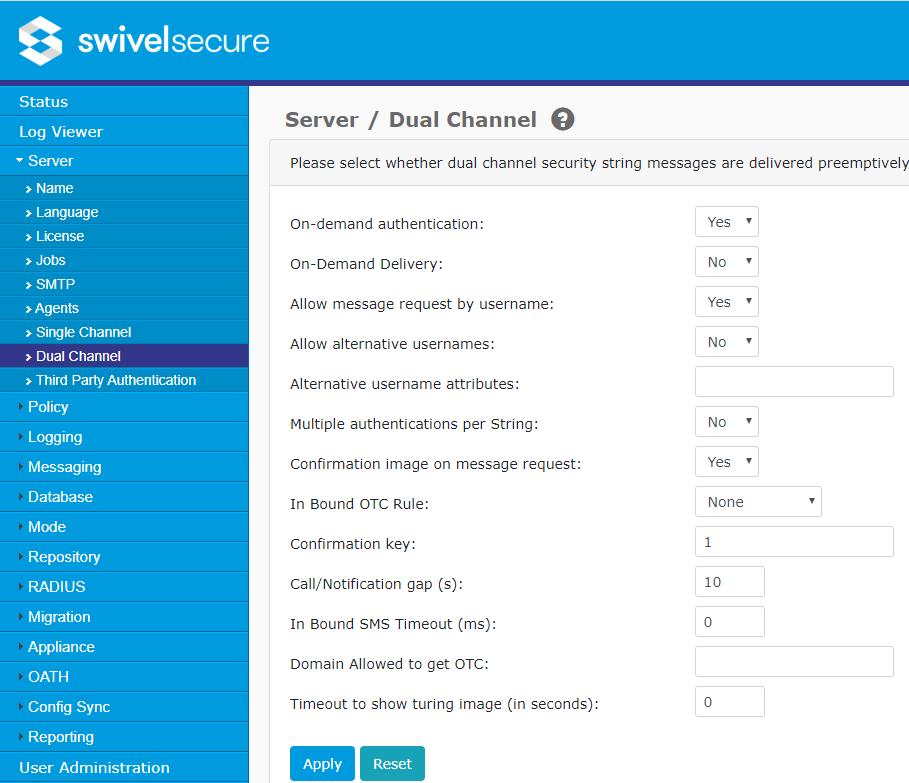 Dual Channel Configuration