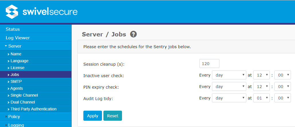 Scheduled Jobs Configuration