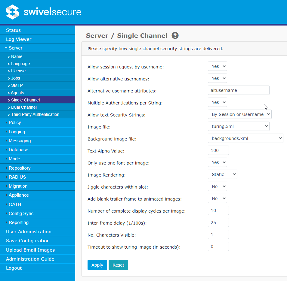 Single Channel Configuration