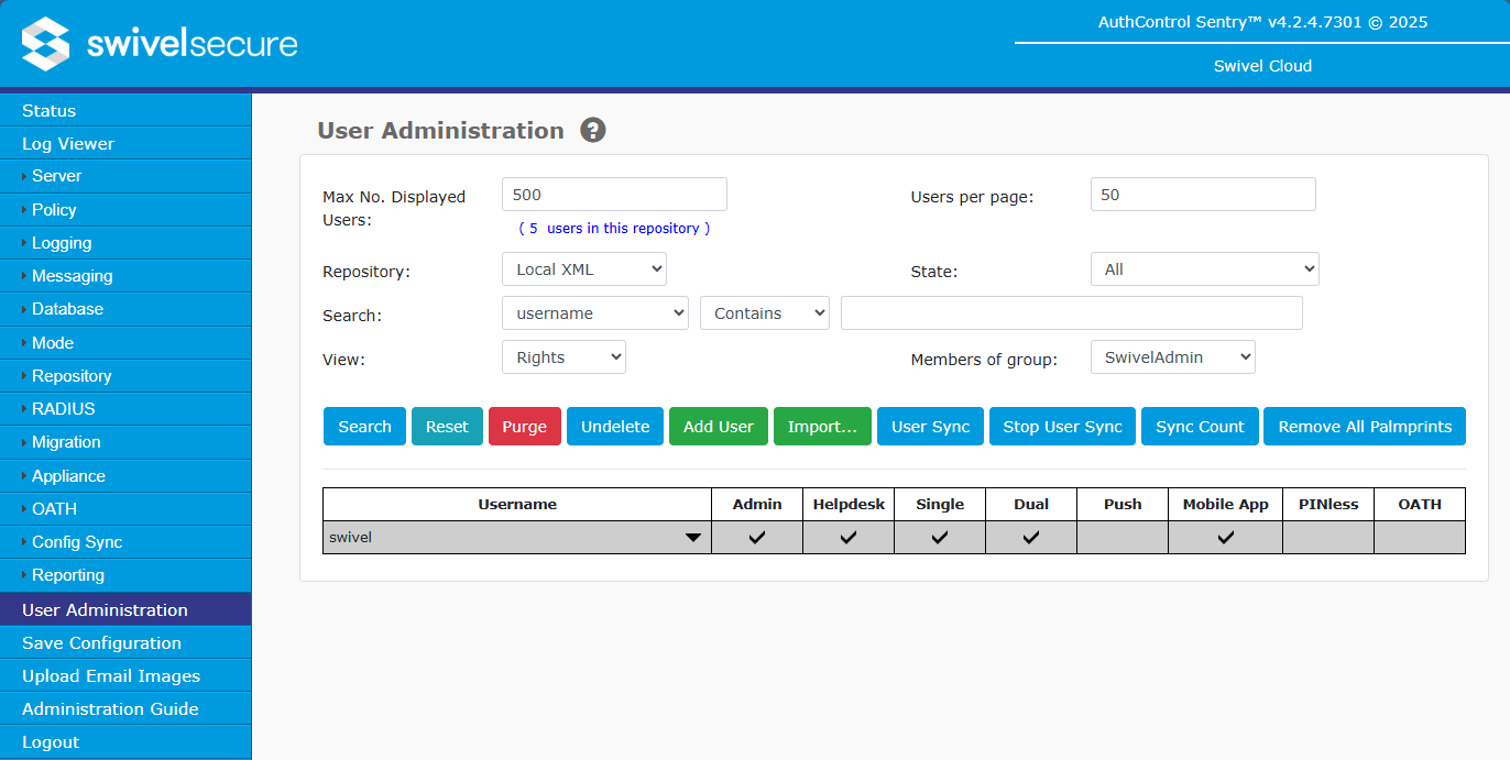 User Administration Overview