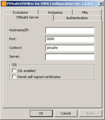 Microsoft OWA IIS 2003 Filter config PINsafe Server.JPG