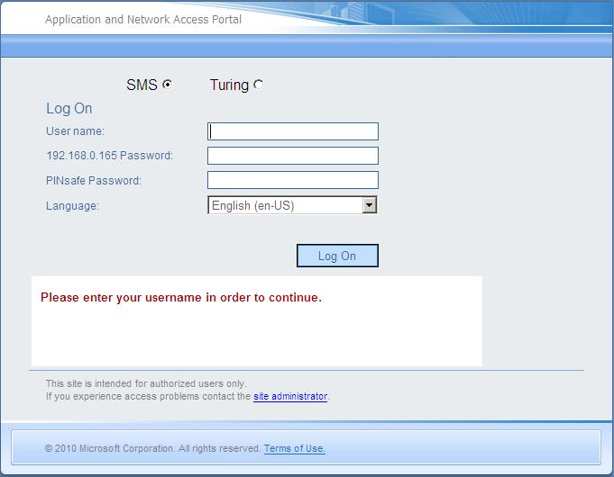 Microsoft UAG PINsafe login.JPG
