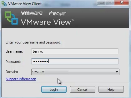 VMware View 51 Swivel integration Client login password.jpg