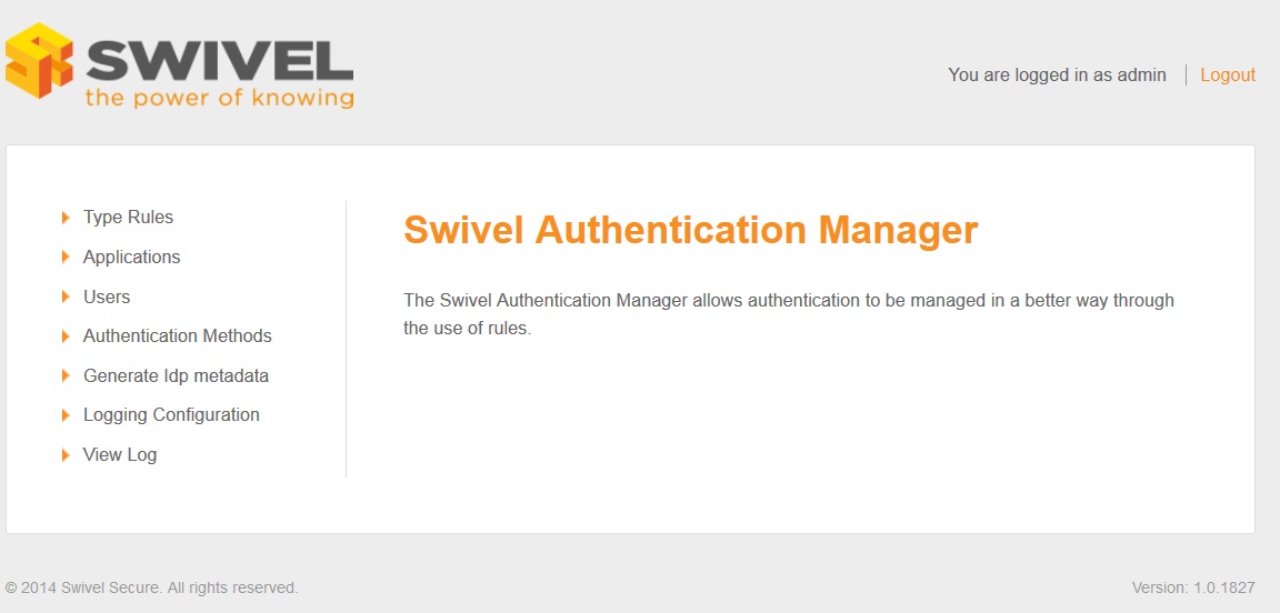 Swivel Authentication Manager login default.jpg
