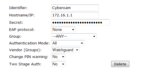 Cyberoam PINsafe NAS settings.png