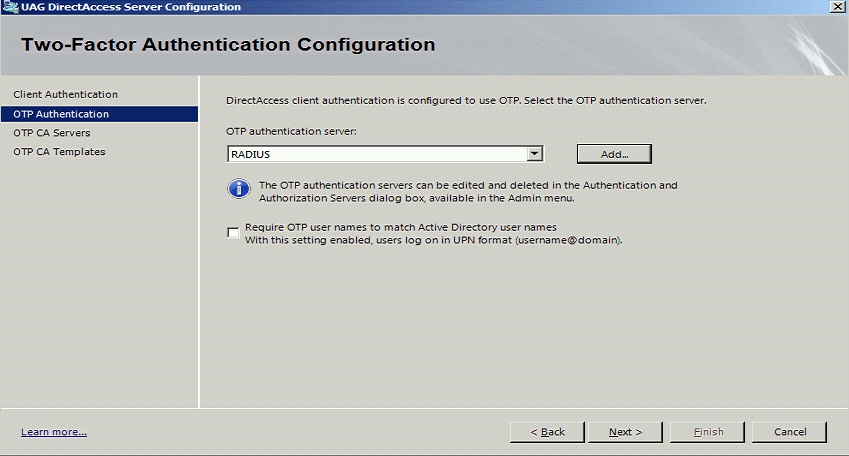 6 Forefront UAG Direct Access Two Factor Authentication Configuration select Server.jpg