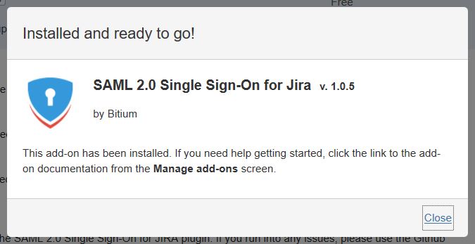 JIRA SAML Bitium plugin installed.JPG