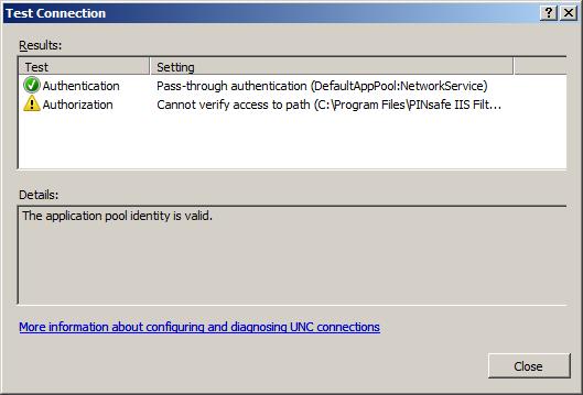 IIS 7 Filter Add Virtual Directory Test Connection.jpg